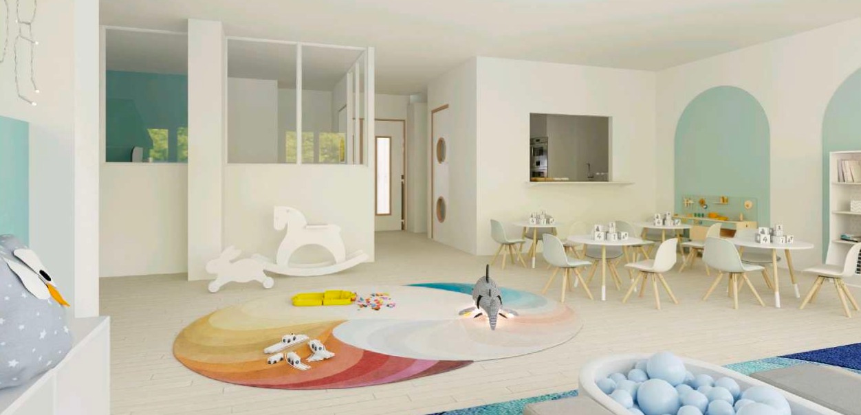 Espace d'éveil d'une micro-crèche My Little Crèche au Mans